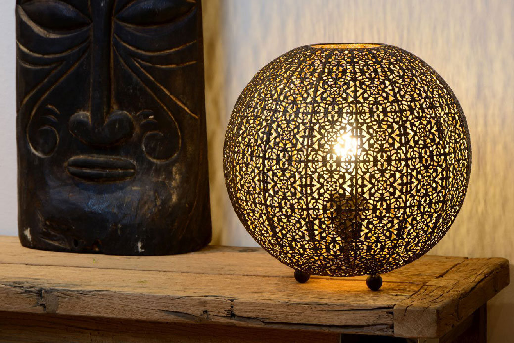 Lucide TAHAR - Table lamp - Ø 33 cm - Black